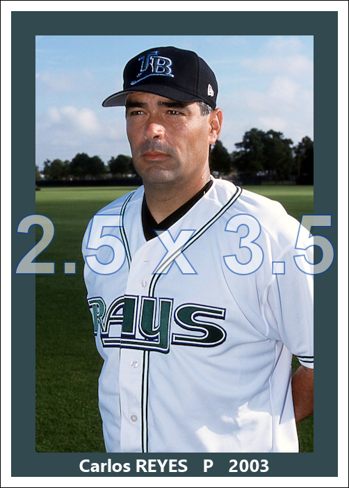 Carlos Reyes - 2003 Tampa Bay Devil Rays - choose a size & style