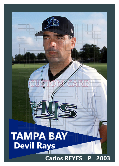 Carlos Reyes - 2003 Tampa Bay Devil Rays - choose a size & style
