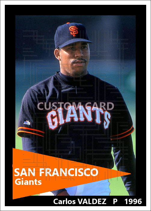 Carlos Valdez - 1996 San Francisco Giants - choose a size & style