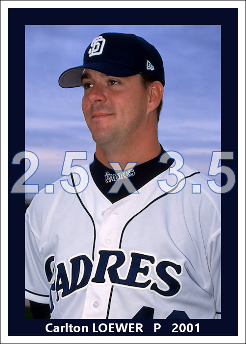 Carlton Loewer - 2001 San Diego Padres - choose a size & style
