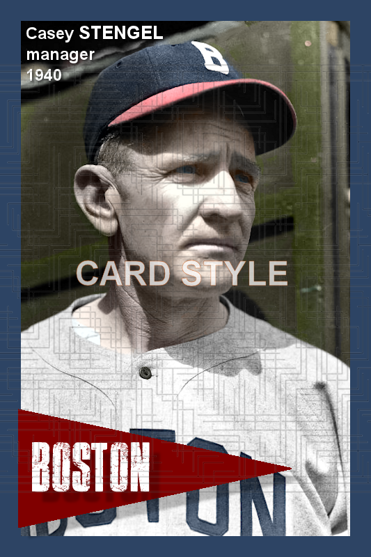 Casey Stengel - 1940 Boston Bees - choose a size & style