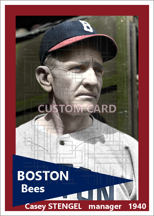 Casey Stengel - 1940 Boston Bees - choose a size & style