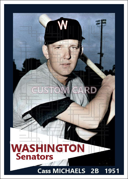 Cass Michaels - 1951 Washington Senators - choose a size & style