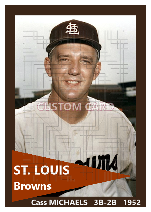 Cass Michaels - 1952 St. Louis Browns - choose a size & style