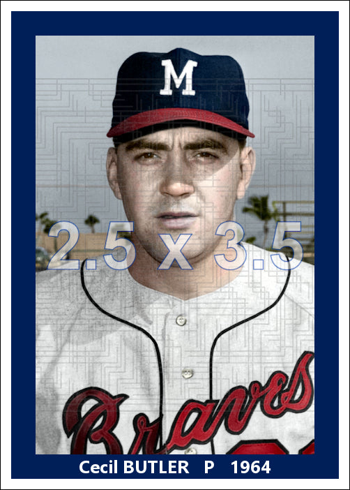 Cecil Butler - 1964 Milwaukee Braves - choose a size & style