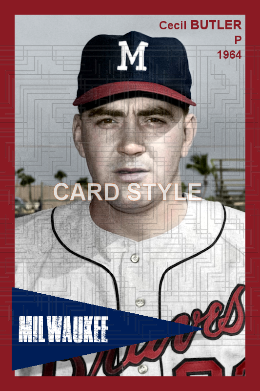 Cecil Butler - 1964 Milwaukee Braves - choose a size & style