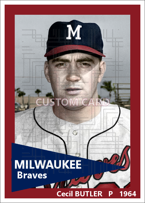 Cecil Butler - 1964 Milwaukee Braves - choose a size & style