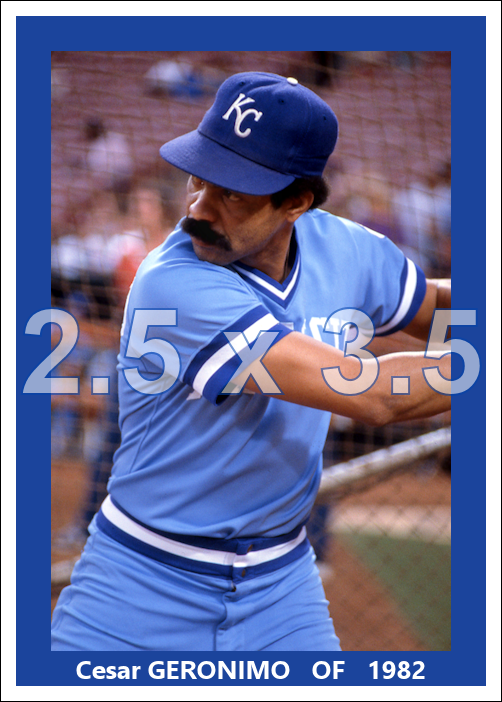 Cesar Geronimo - 1982 Kansas City Royals - choose a size & style