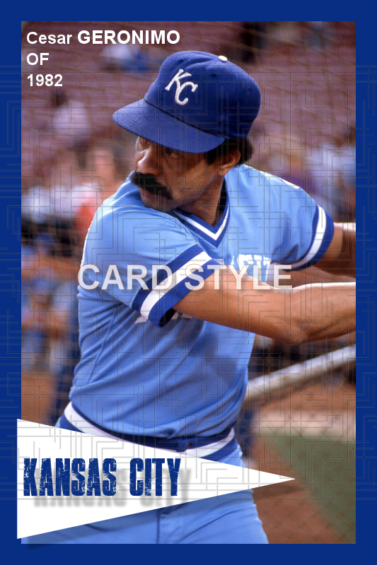 Cesar Geronimo - 1982 Kansas City Royals - choose a size & style