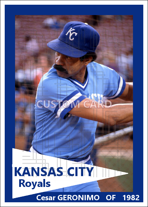 Cesar Geronimo - 1982 Kansas City Royals - choose a size & style