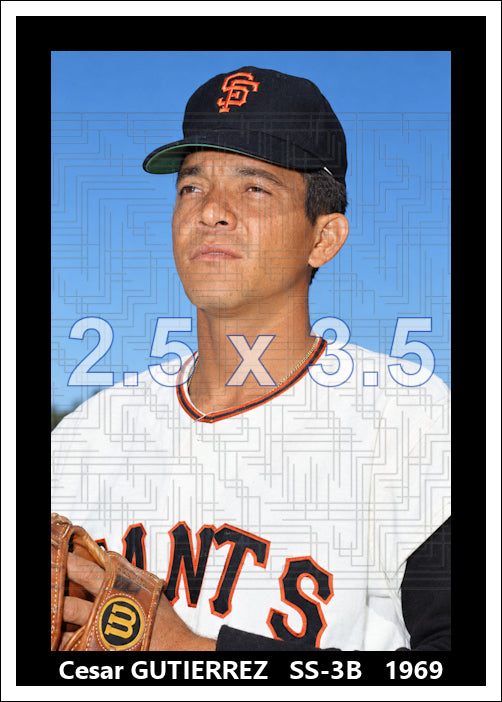 Cesar Gutierrez - 1969 San Francisco Giants - choose a size & style