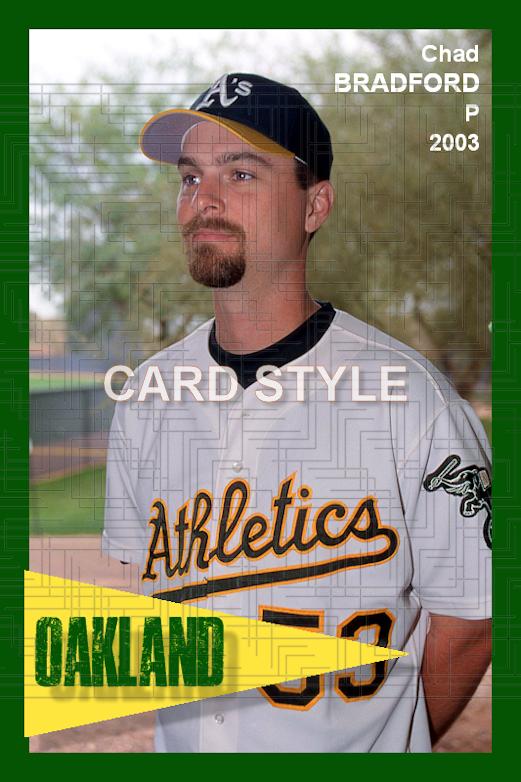 Chad Bradford - 2003 Oakland Athletics - choose a size & style