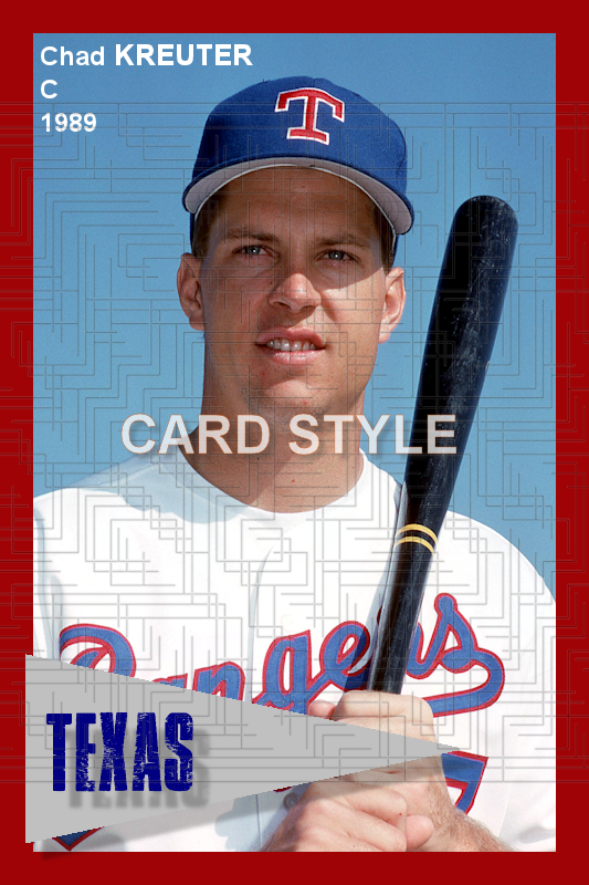 Chad Kreuter - 1989 Texas Rangers - choose a size & style
