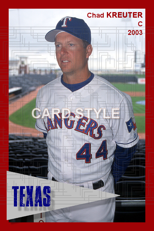 Chad Kreuter - 2003 Texas Rangers - choose a size & style
