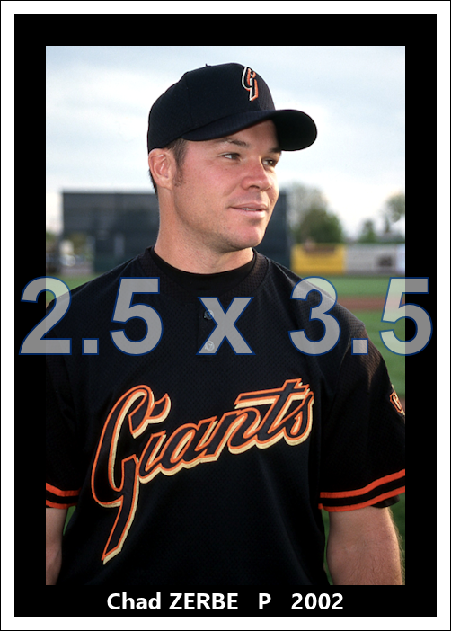 Chad Zerbe - 2002 San Francisco Giants - choose a size & style