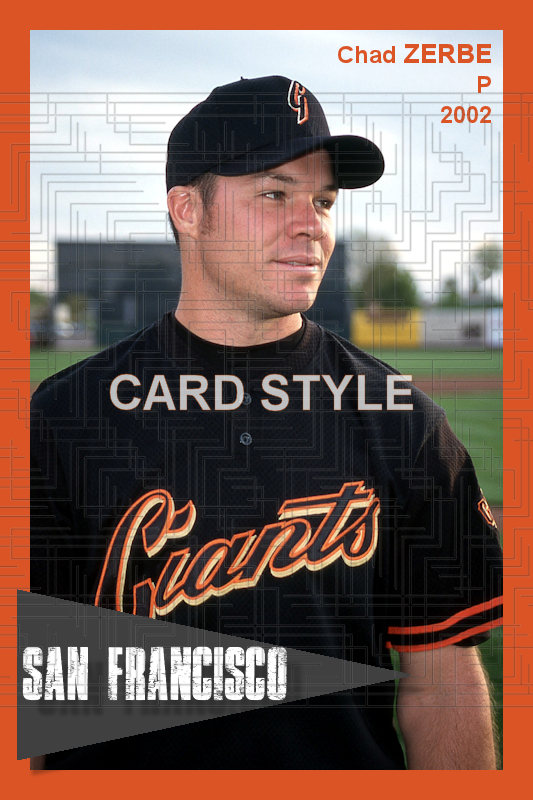 Chad Zerbe - 2002 San Francisco Giants - choose a size & style