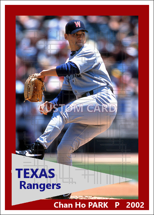 Chan Ho Park - 2002 Texas Rangers - pose B - choose a size & style