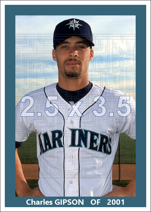 Charles Gipson - 2001 Seattle Mariners - pose B - choose a size & style