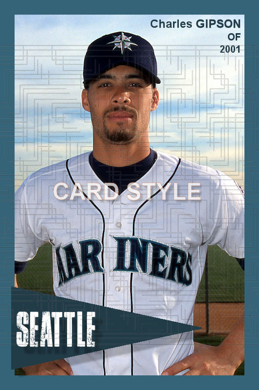 Charles Gipson - 2001 Seattle Mariners - pose B - choose a size & style