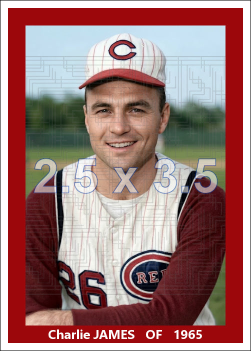 Charlie James - 1965 Cincinnati Reds - choose a size & style