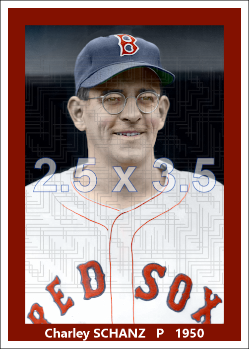Charley Schanz - 1950 Boston Red Sox- choose a size & style
