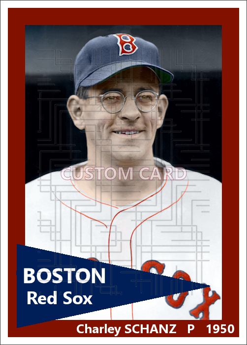 Charley Schanz - 1950 Boston Red Sox- choose a size & style