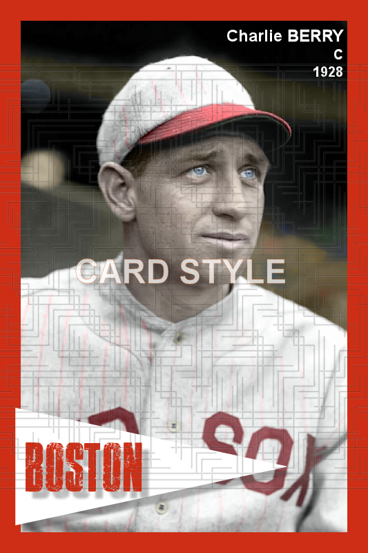 Charlie Berry - 1928 Boston Red Sox - choose a size & style
