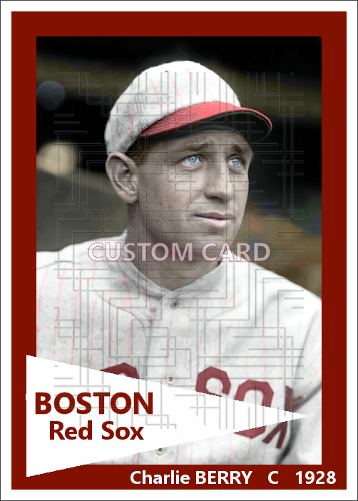 Charlie Berry - 1928 Boston Red Sox - choose a size & style