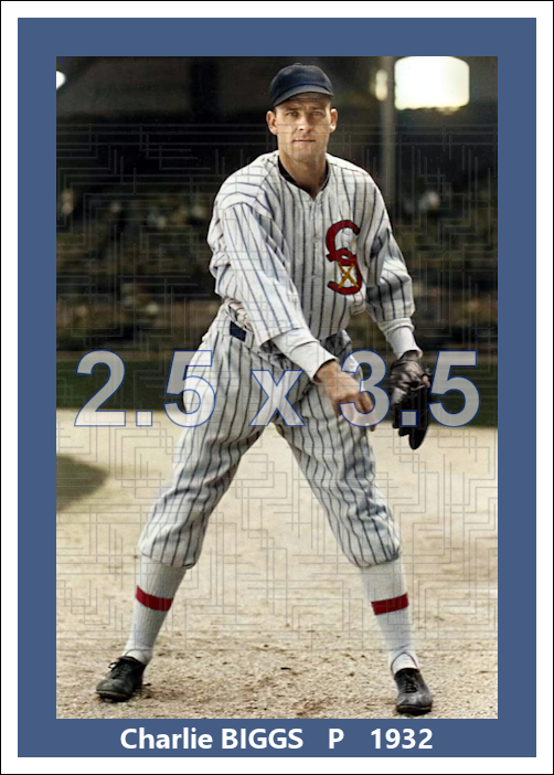 Charlie Biggs - 1932 Chicago White Sox - choose a size & style