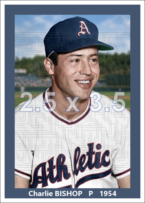 Charlie Bishop - 1954 Philadelphia Athletics - choose a size & style