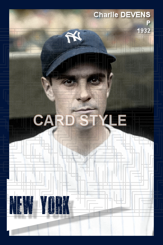 Charlie Devens - 1932 New York Yankees - choose a size & style