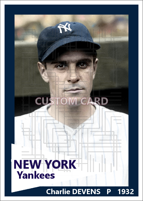 Charlie Devens - 1932 New York Yankees - choose a size & style
