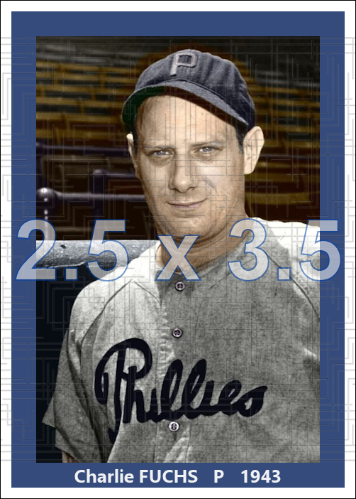 Charlie Fuchs - 1943 Philadelphia Phillies - choose a size & style