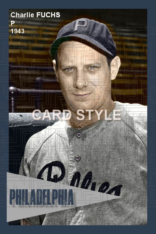 Charlie Fuchs - 1943 Philadelphia Phillies - choose a size & style