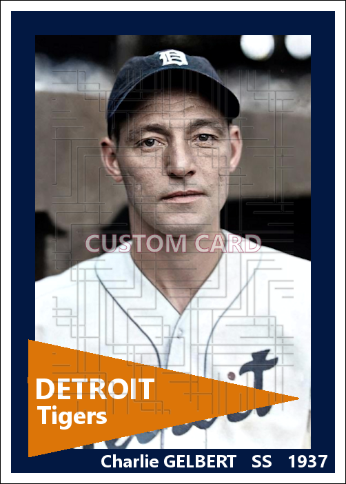 Charlie Gelbert - 1937 Detroit Tigers - choose a size & style