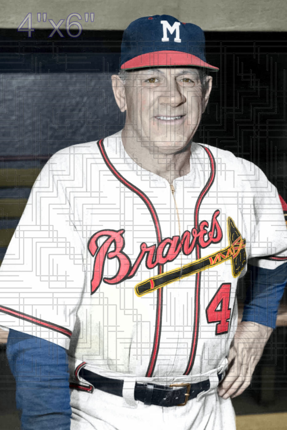 Charlie Grimm - 1953-56 Milwaukee Braves - choose a size & style
