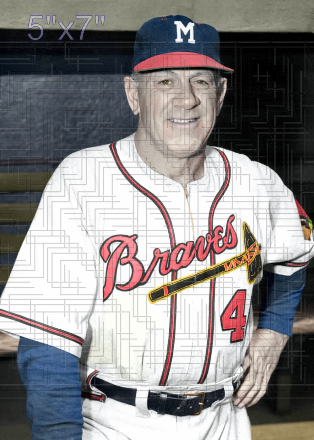 Charlie Grimm - 1953-56 Milwaukee Braves - choose a size & style