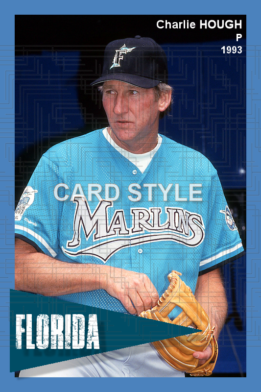 Charlie Hough - 1993 Florida Marlins - choose a size & style