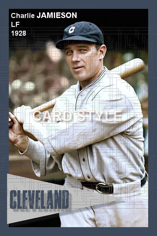 Charlie Jamieson - 1928 Cleveland Indians - choose a size & style