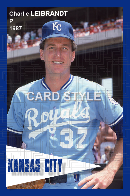 Charlie Leibrandt - 1987 Kansas City Royals - choose a size & style