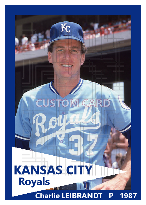 Charlie Leibrandt - 1987 Kansas City Royals - choose a size & style