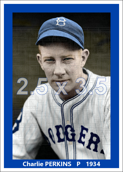 Charlie Perkins - 1934 Brooklyn Dodgers - choose a size & style