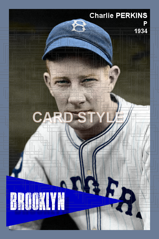 Charlie Perkins - 1934 Brooklyn Dodgers - choose a size & style