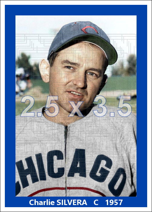 Charlie Silvera - 1957 Chicago Cubs - choose a size & style