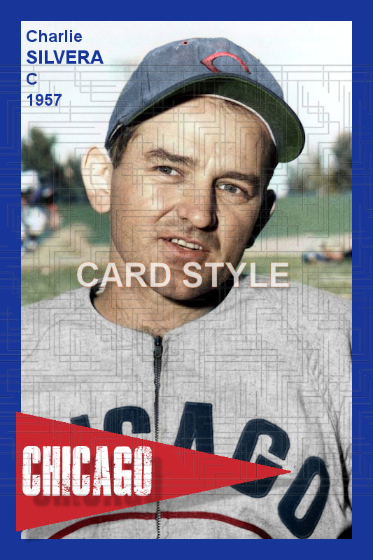 Charlie Silvera - 1957 Chicago Cubs - choose a size & style