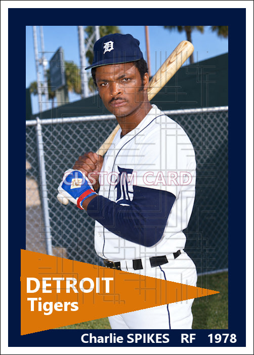 Charlie Spikes - 1978 Detroit Tigers - choose a size & style