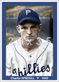 Charlie Sproull - 1945 Philadelphia Phillies - choose a size & style