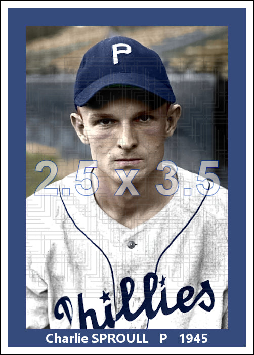 Charlie Sproull - 1945 Philadelphia Phillies - choose a size & style