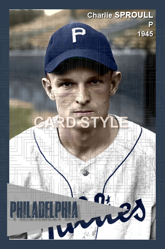 Charlie Sproull - 1945 Philadelphia Phillies - choose a size & style
