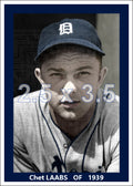Chet Laabs - 1939 Detroit Tigers - choose a size & style